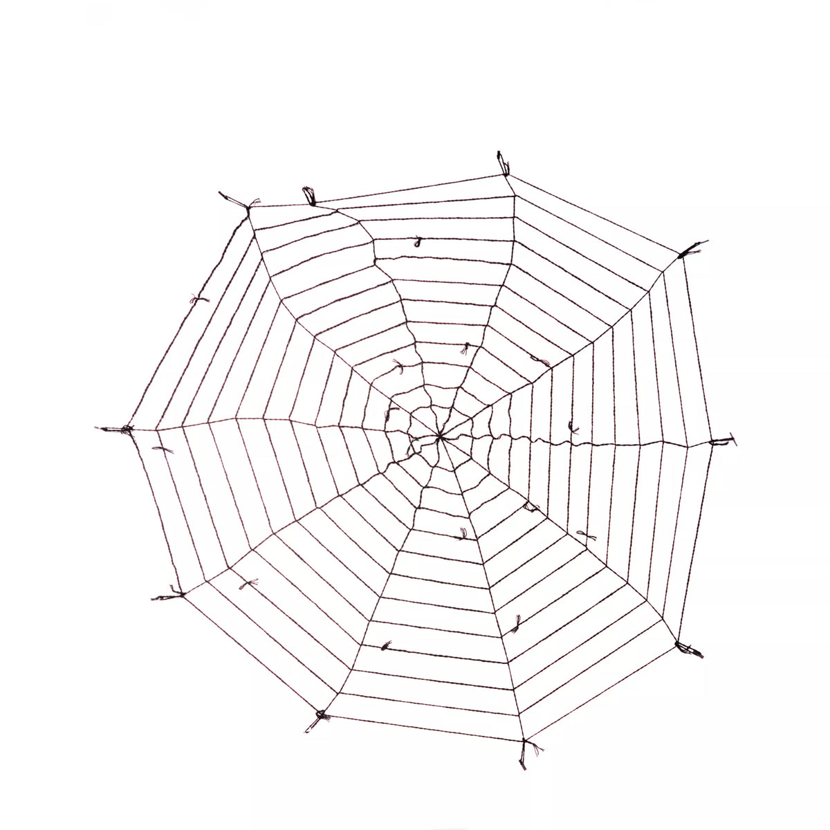 9 Ft Black Rope Spider Web Decoration