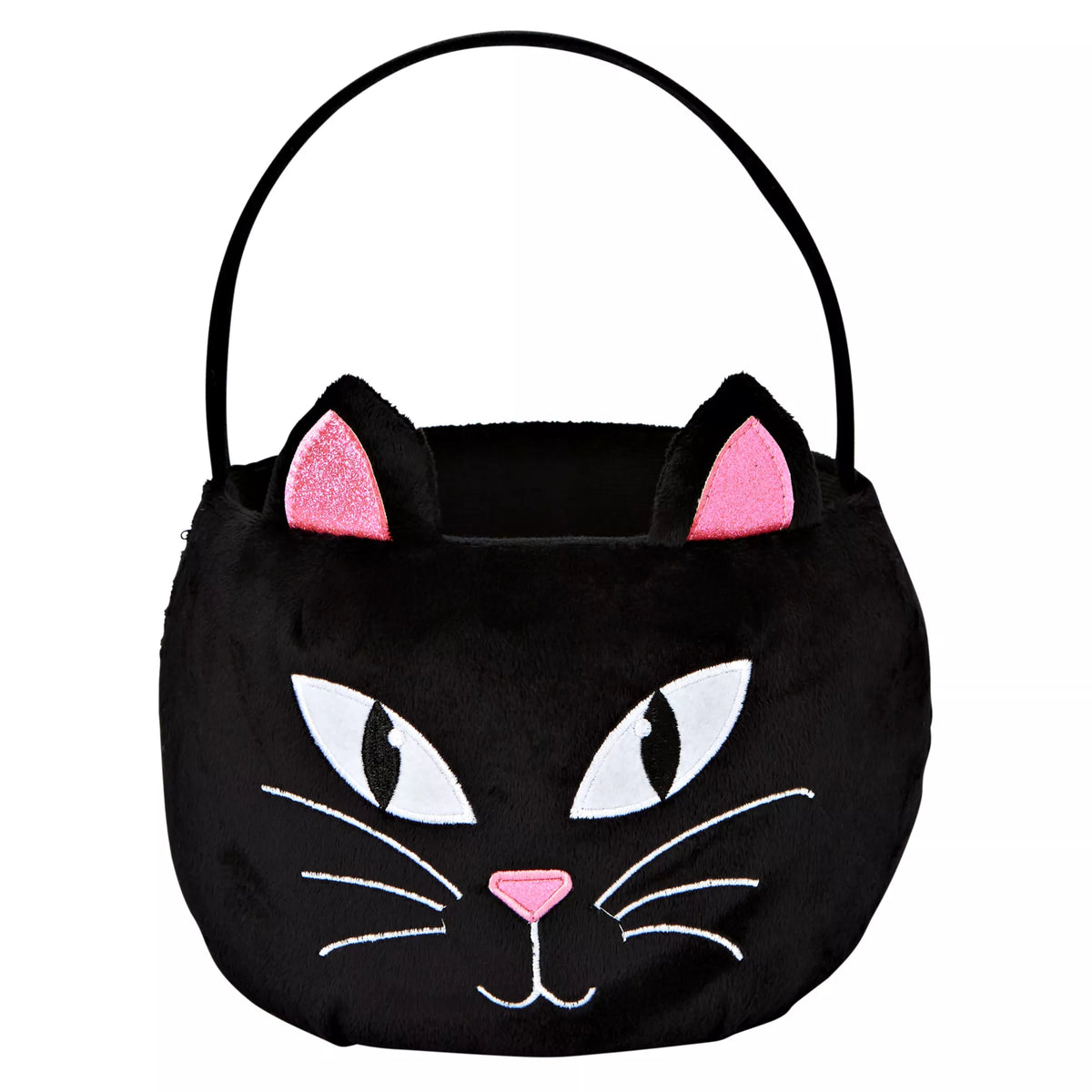 Plush Black Cat Treat Bucket
