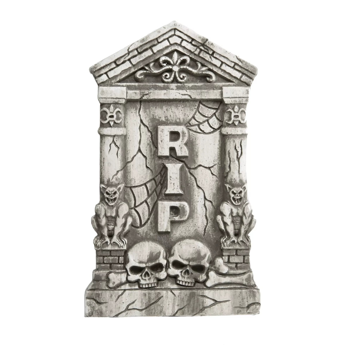 2 Ft Skull and Gargoyle Tombstone