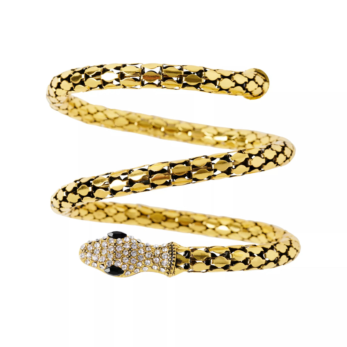 Goldtone Roman Snake Cuff