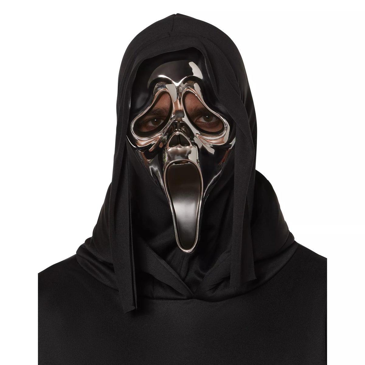 Chrome Ghost Face Full Mask