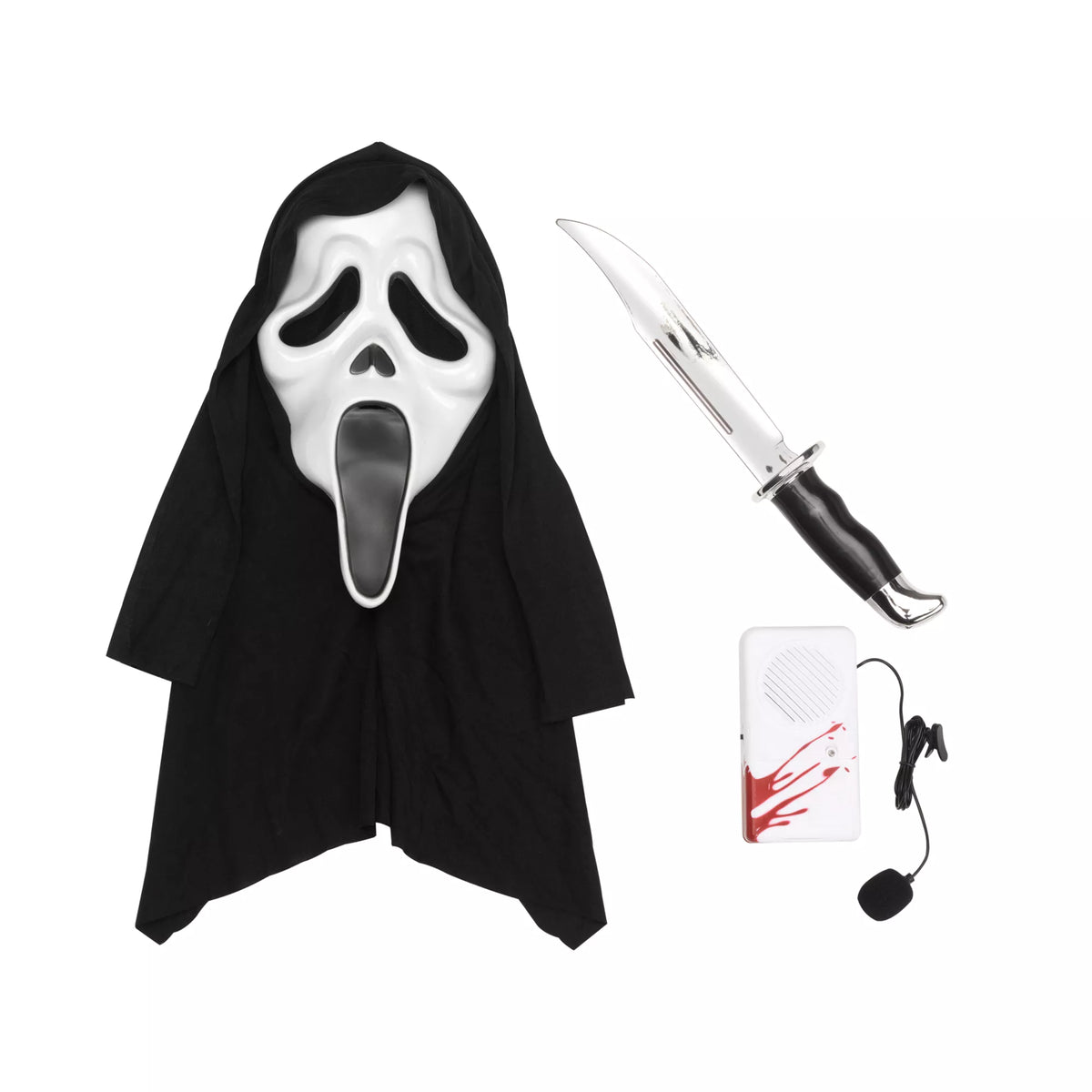 Ghost Face Costume Kit with Voice Changer