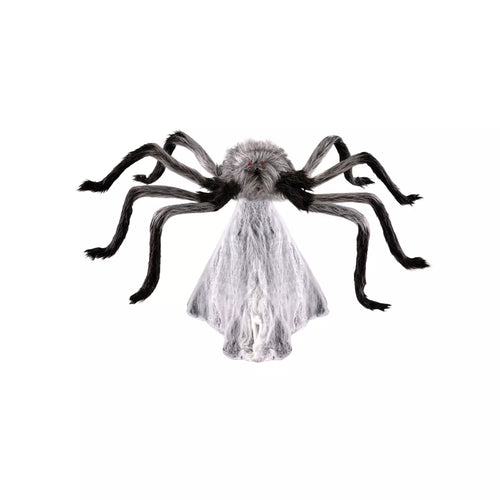 21 In LED Gray Jumping Spider Animatronic