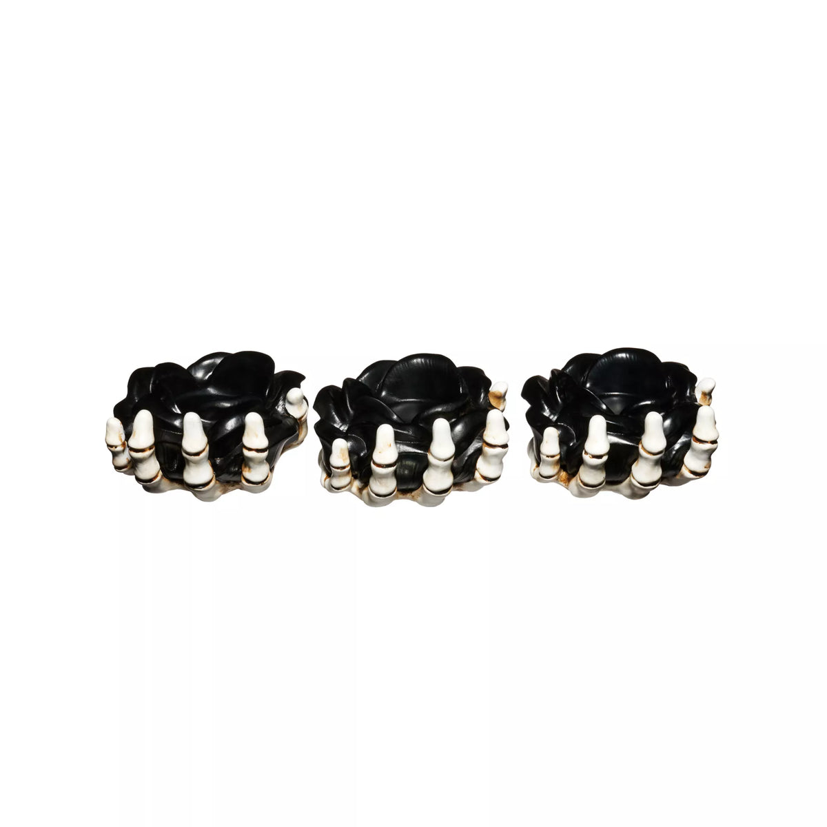 Multi-Pack Skeleton Hands Rose Candle Holder Set - 3 Pack
