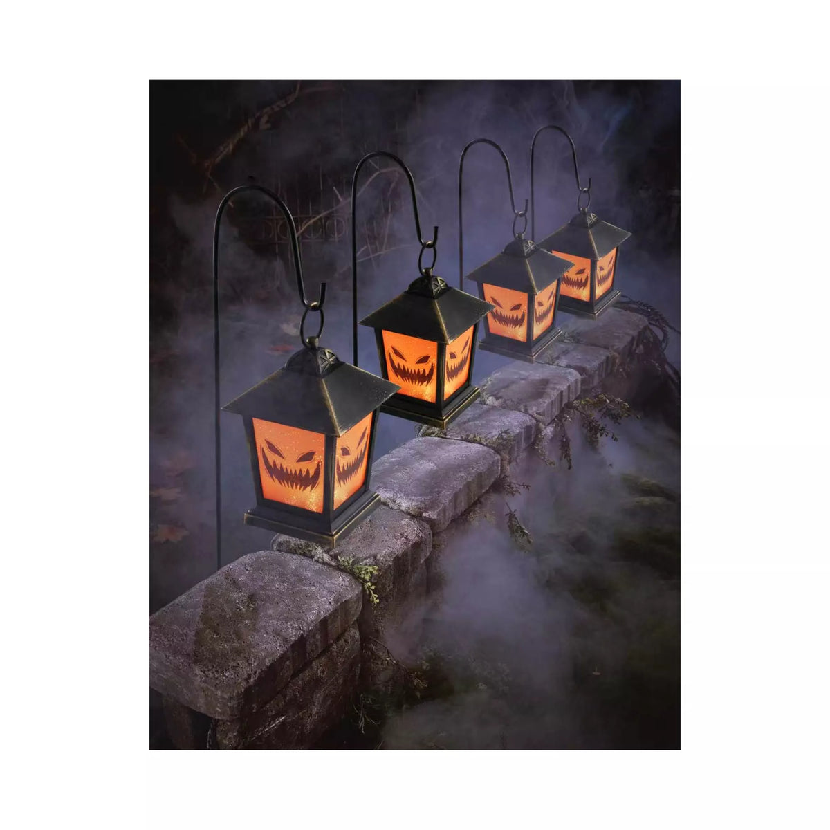 LED Jack-O-Lantern Pathway Markers - 4 Pack
