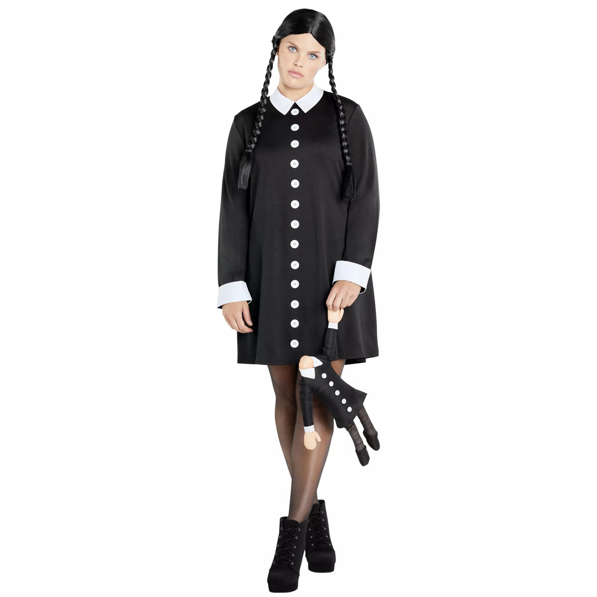 Adult Wednesday Addams Plus Size Costume - The Addams Family